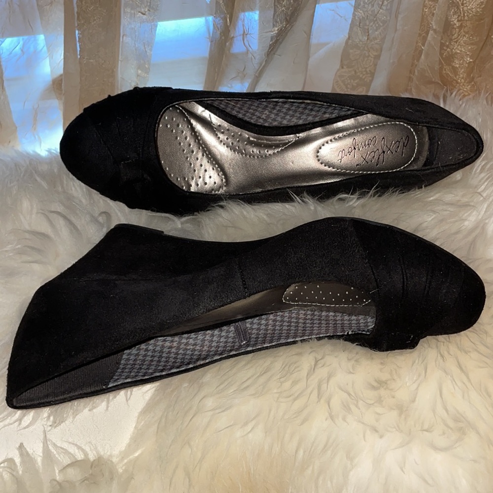 Black velvet wedges - Picture 3 of 7
